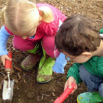 Kids digging in the dirt