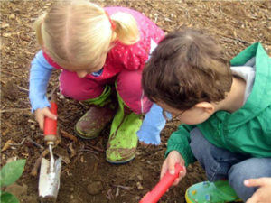 Kids digging in the dirt