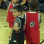 My nephew Ryan (in black) playing basketball
