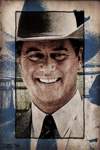 Photographic sketcing of JR Ewing